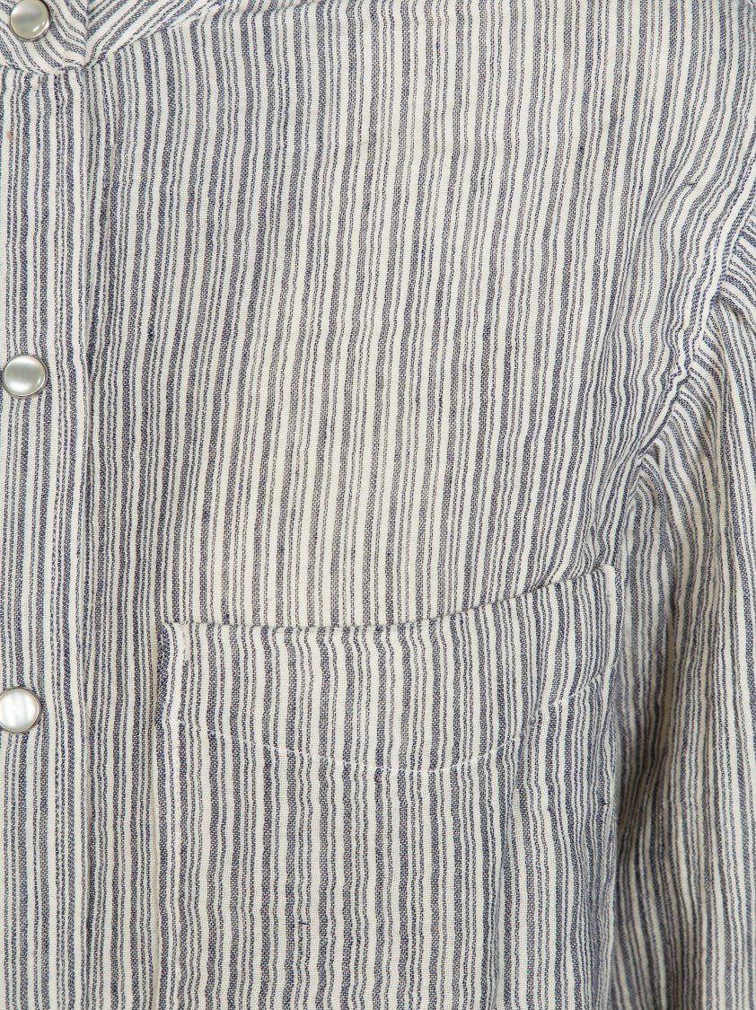 Isabel Marant Étoile Selvia Grey White Striped Shirt
