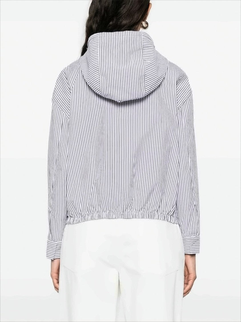Prada Lightweight Hooded Zip-Up Top