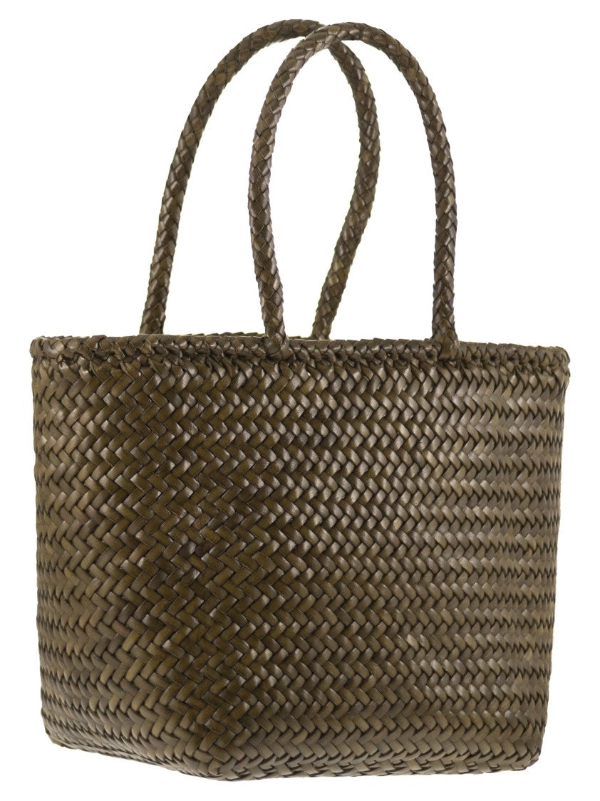 Dragon Grace Basket Small - Woven Leather Bag