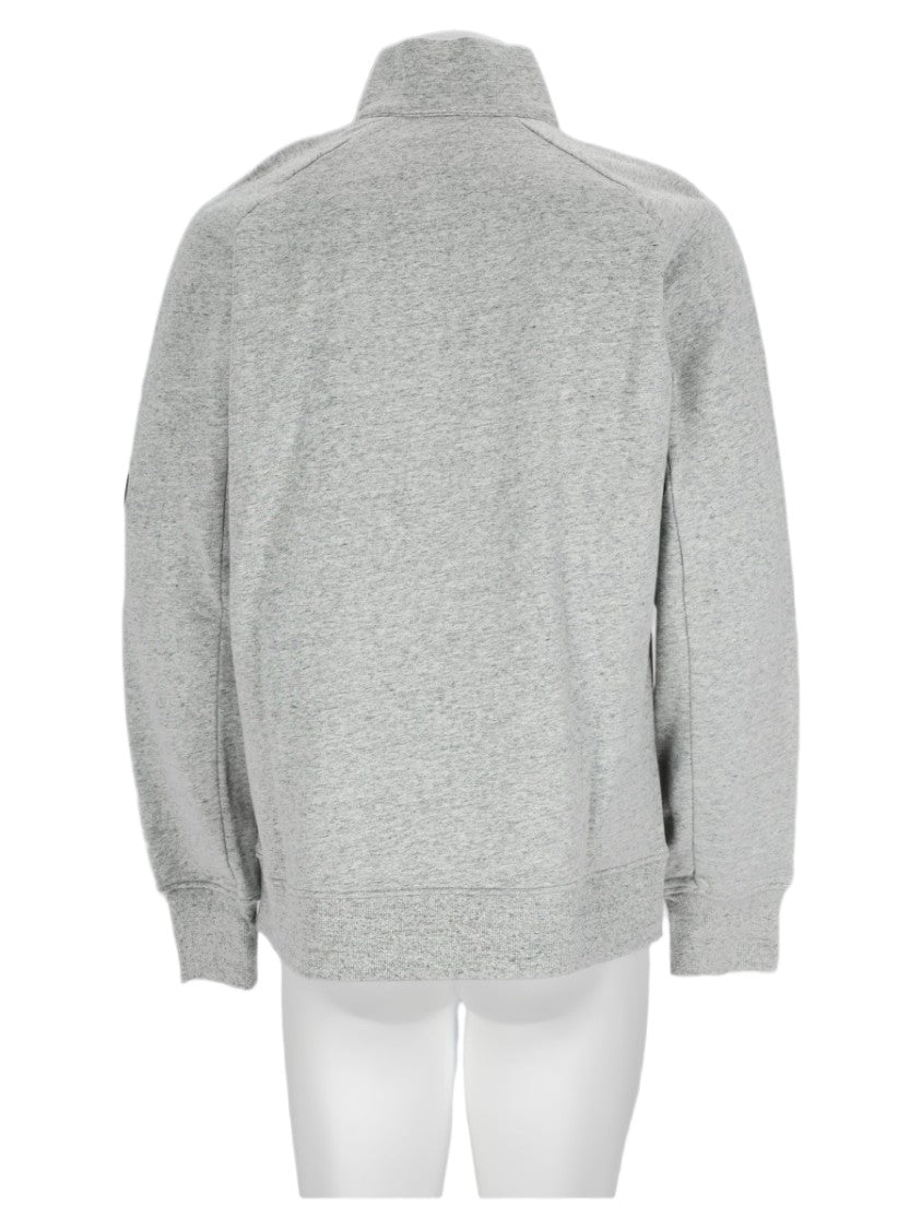 C.P. Company Grey Light Half-Zip Cotton Sweatshirt