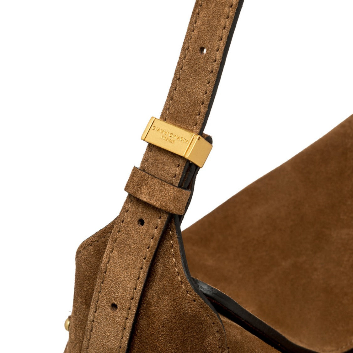 Gianni Chiarini Cognac Penelope Suede Bag