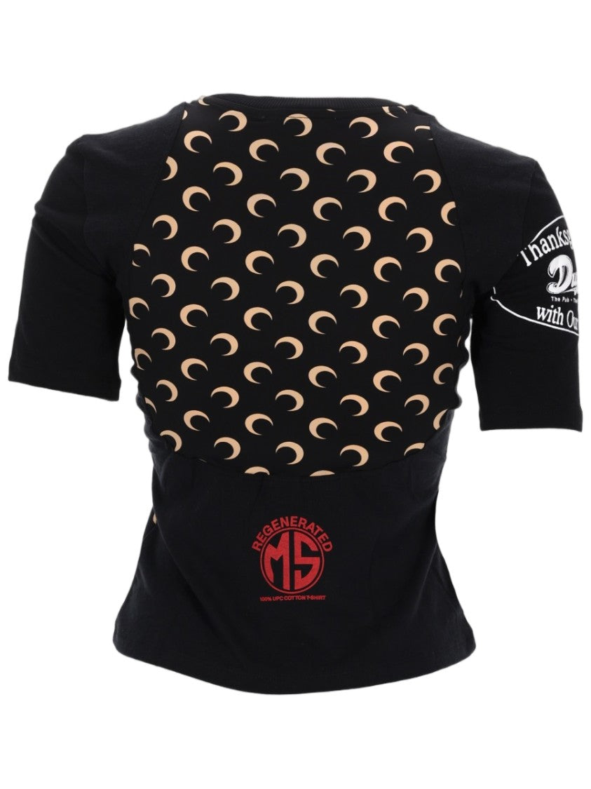 Marine Serre Guitar Print Cotton Crewneck T-Shirt