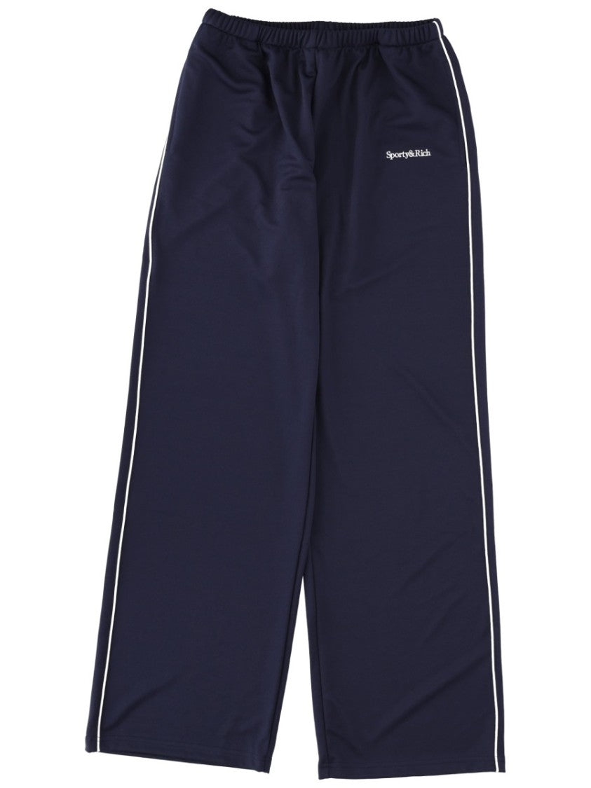 Sporty And Rich Relaxed Polyester Piping Pants