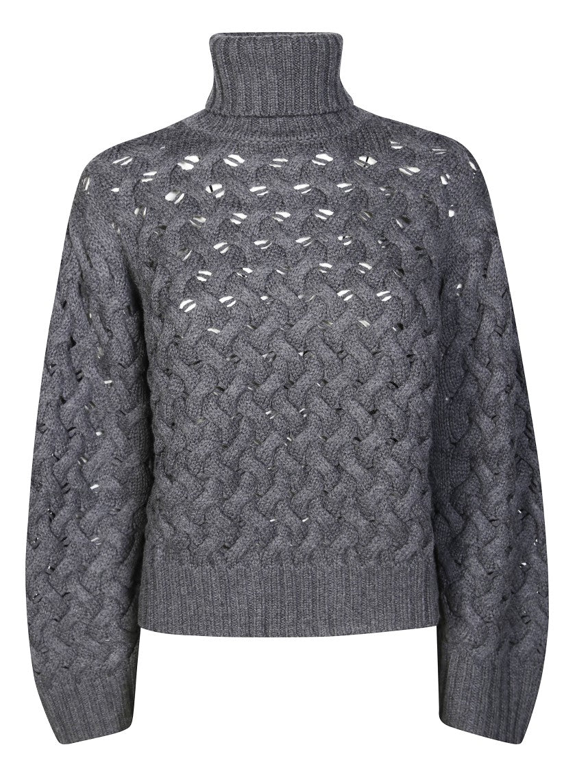 Parosh High Turtleneck Chunky Knit Sweater