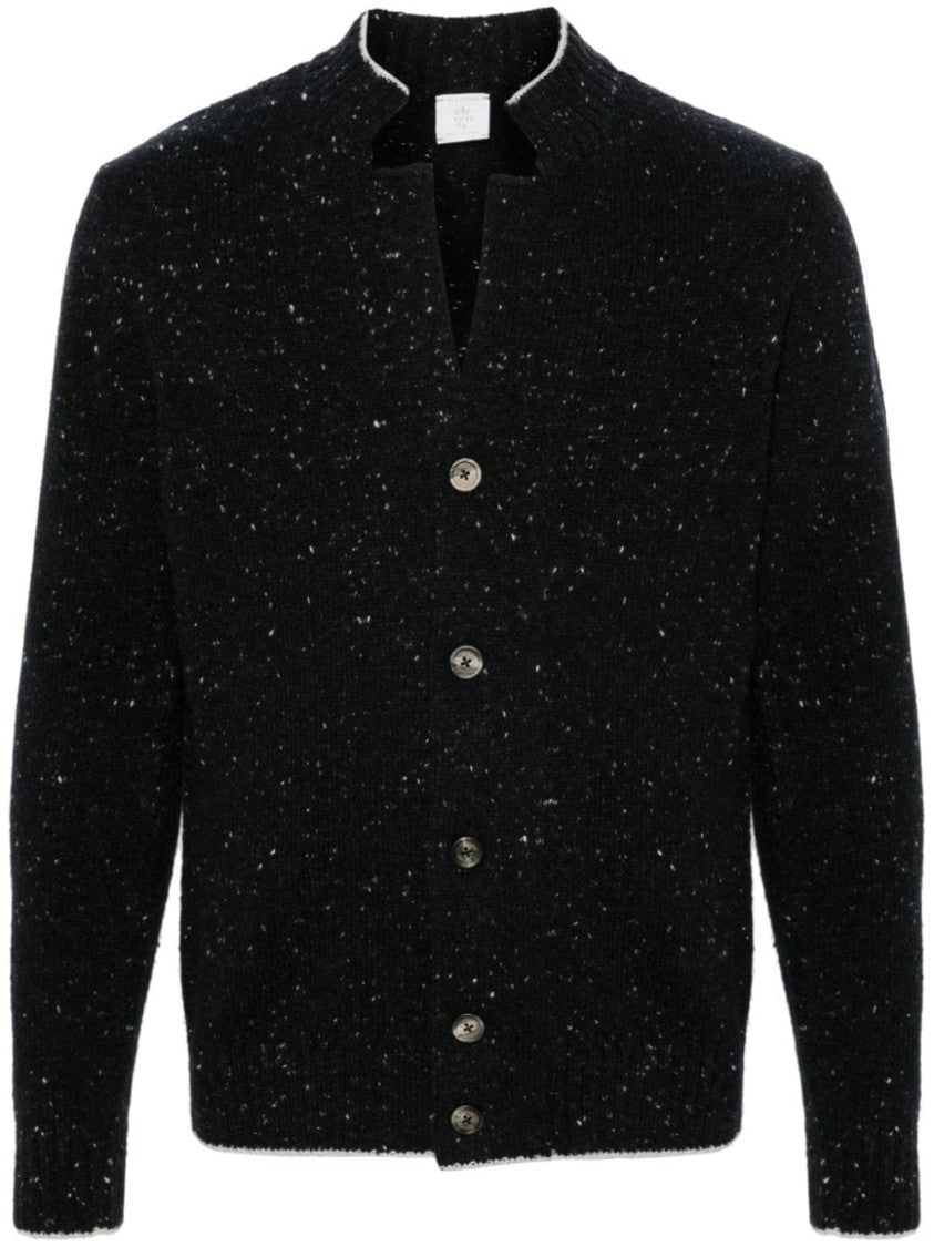 Eleventy Speckle-Knit Cardigan