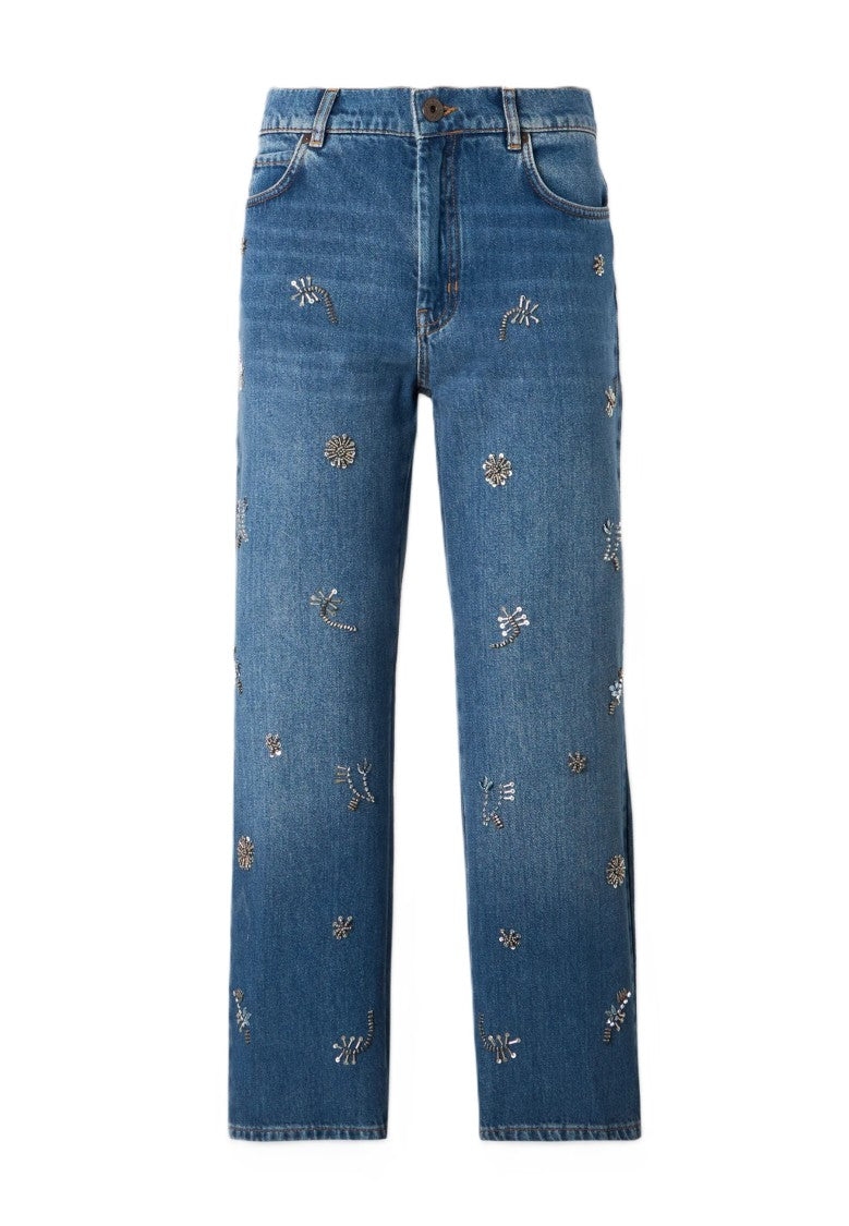Max Mara Light Used Blue Denim Jeans