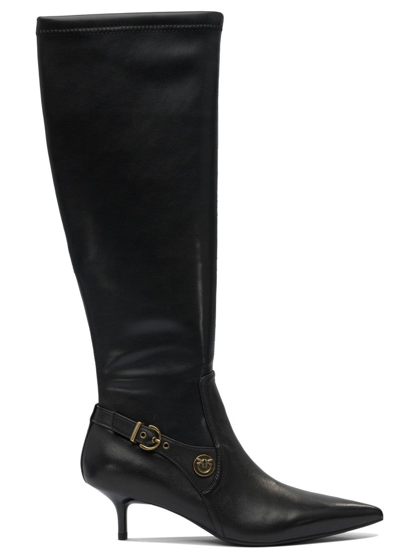 Pinko Leather Ankle Boots