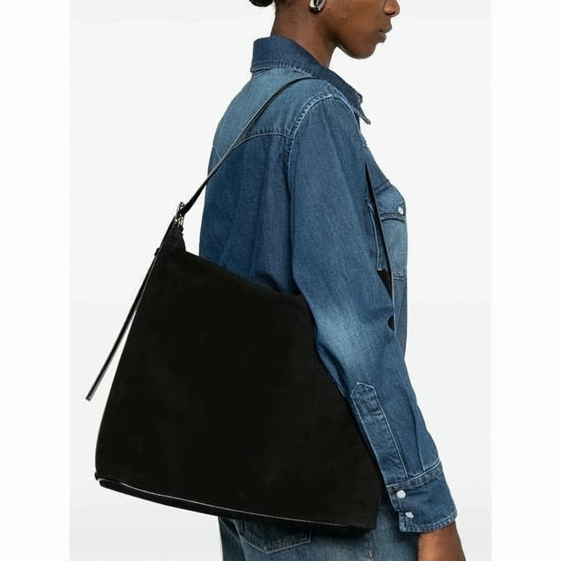 A.P.C. Suede Leather Tote Bag With Minimalist Design And Zip Closure