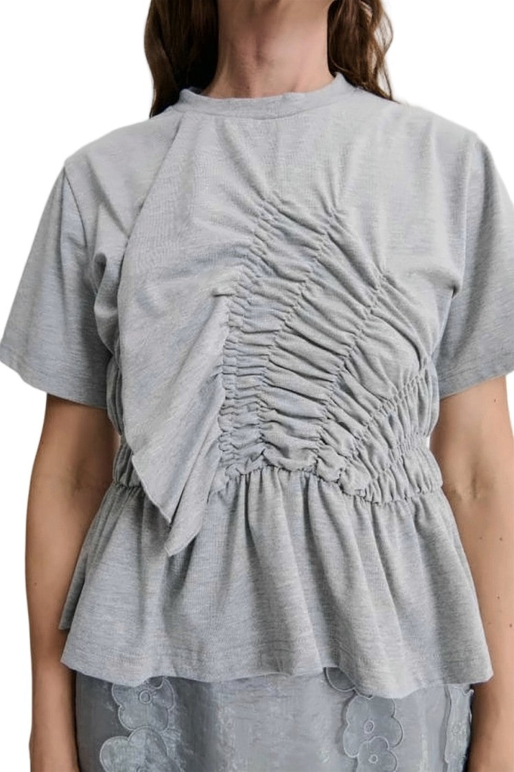 Cecilie Bahnsen Unique Ruched Short-Sleeved Top