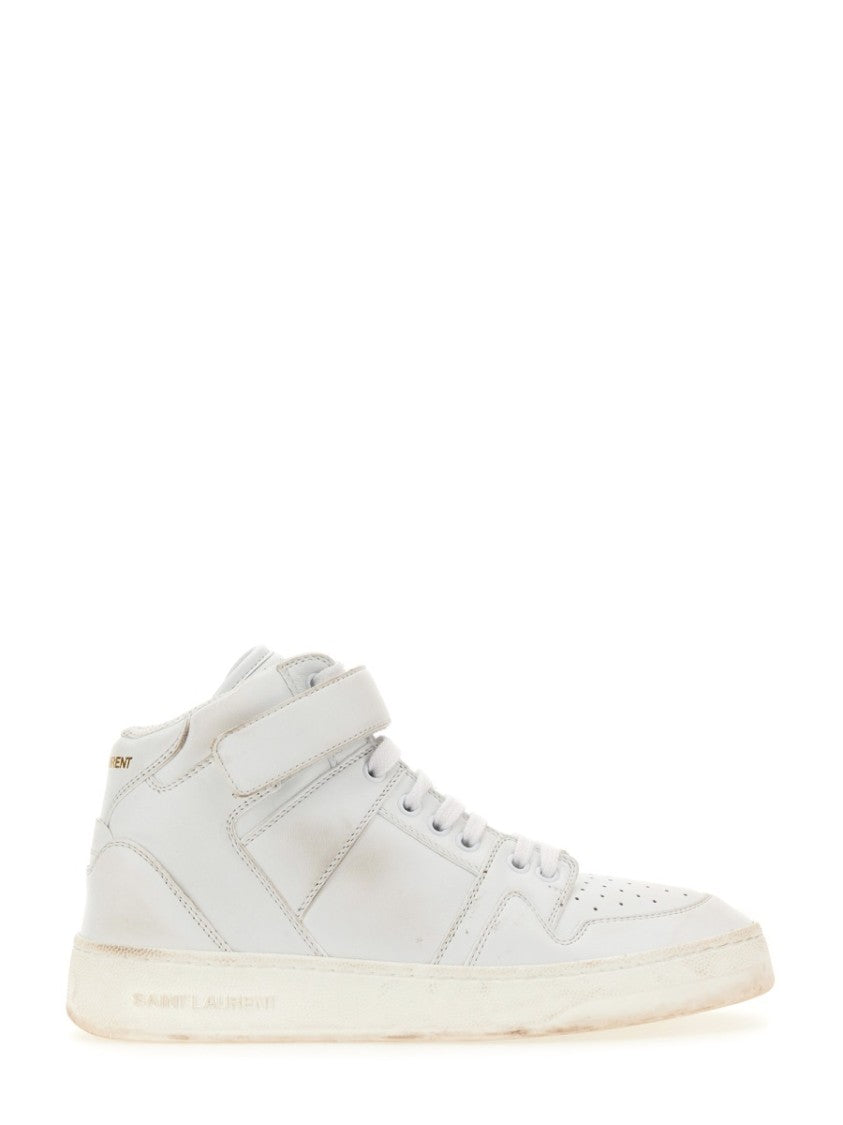 Saint Laurent Lax High-Top Sneakers With Délavé Effect
