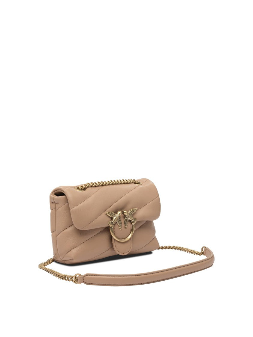 Pinko Compact Quilted Leather Crossbody Bag
