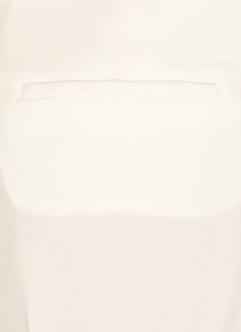 Peserico White Viscose Palazzo Trousers