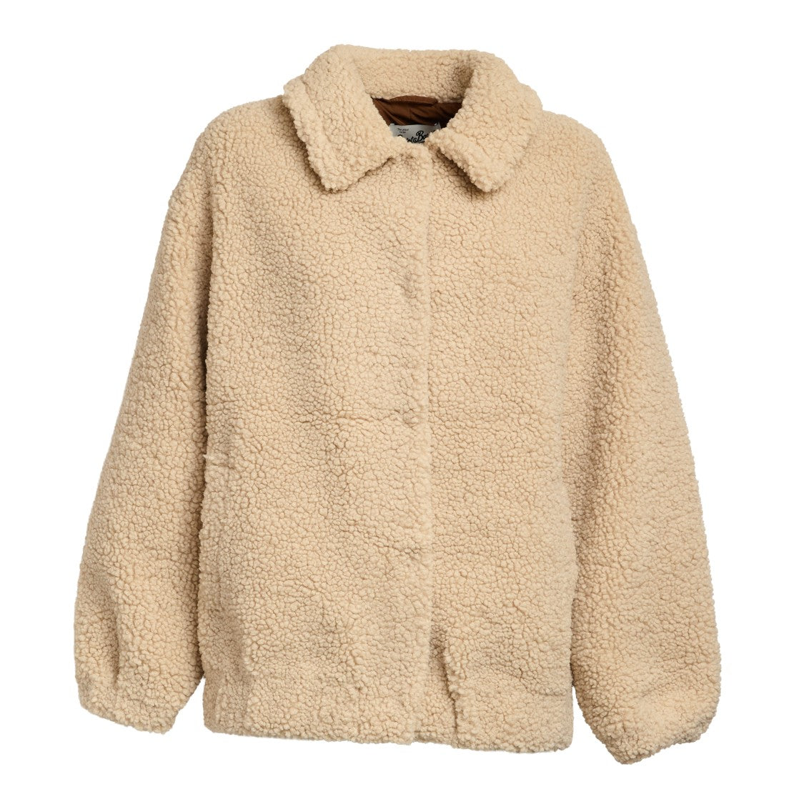 Mc2 Saint Barth Shearling-Effect Bomber Jacket With Classic Collar And Embroidered Detailing