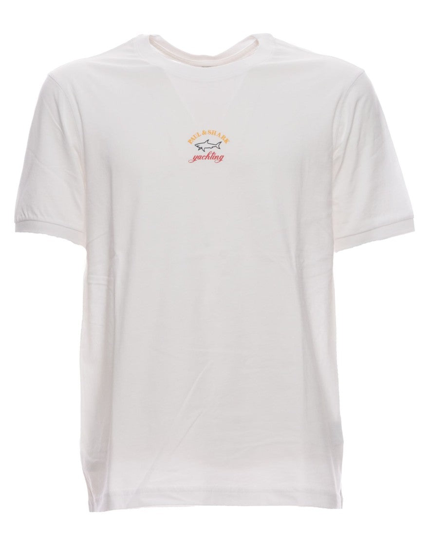 Paul & Shark Basic T-Shirt With Ribbed Crew Neck