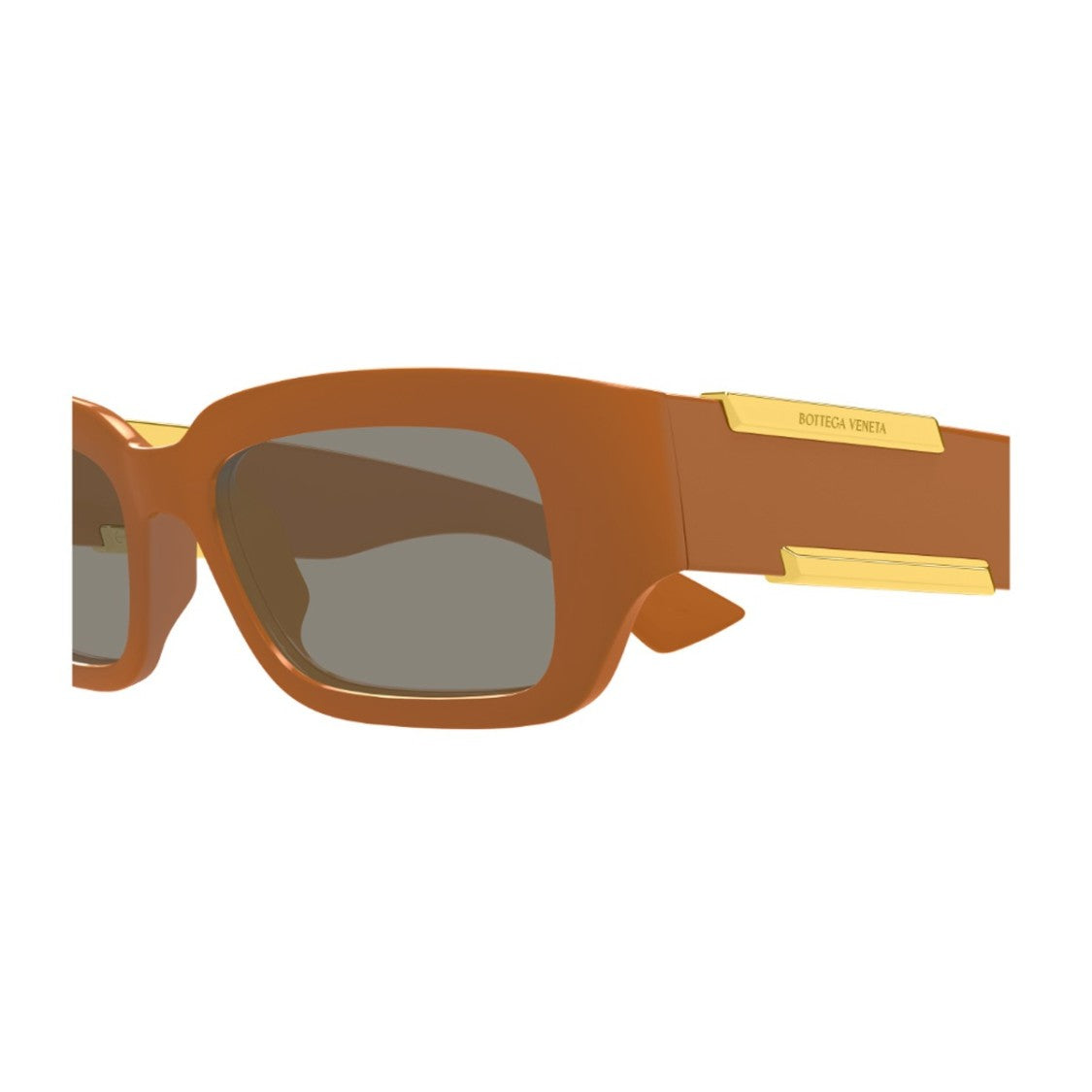 Bottega Veneta Brown Bv1406s Ribbon Bio-Injected Rectangular Sunglasses