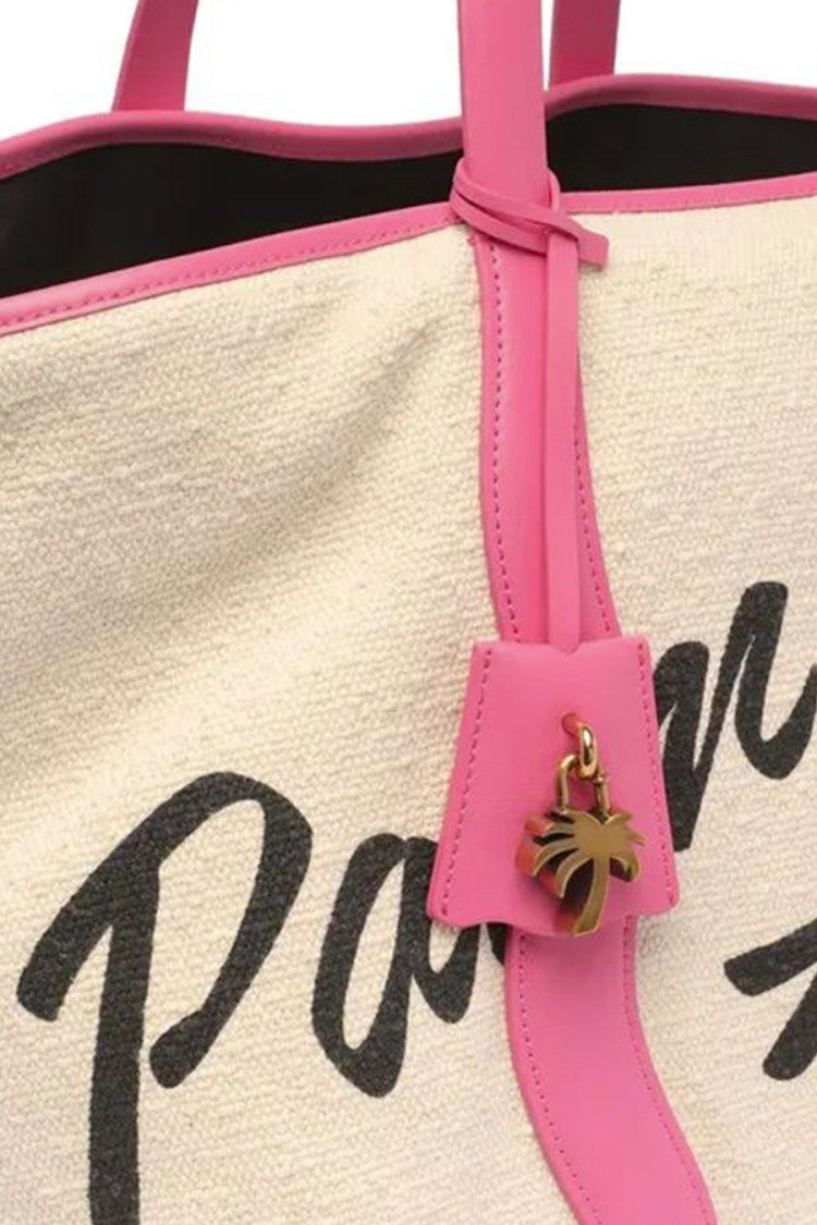 Palm Angels Fuchsia Cabas Logo Tote Bag