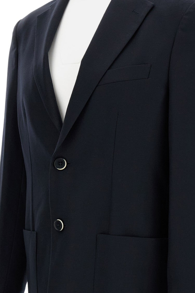 Barena Tailored Wool Blend Barena Jacket With Classic Notch Lapel