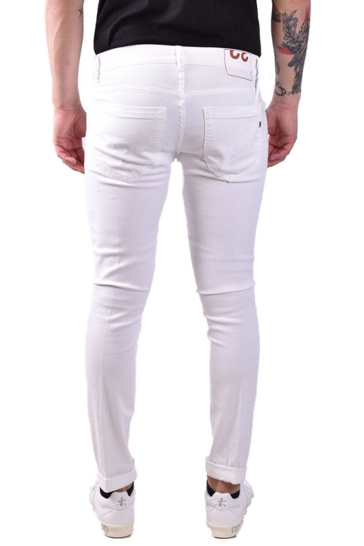 Dondup White Cotton Jeans