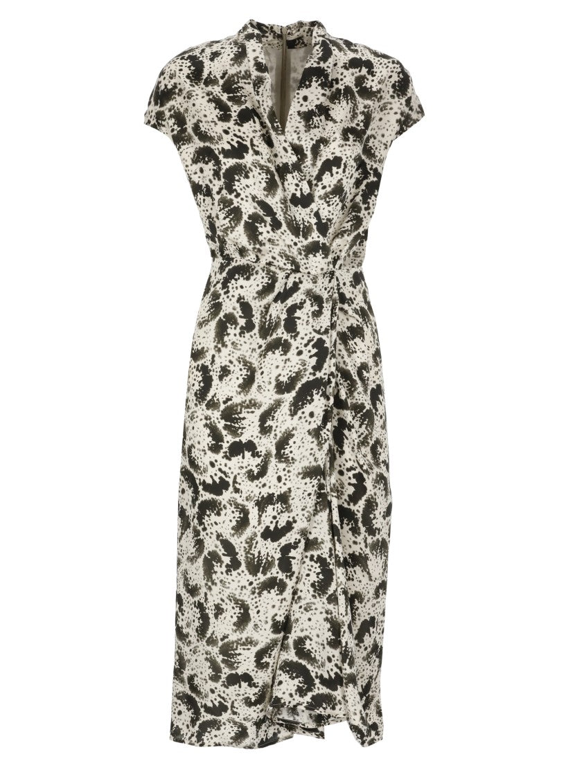 Dries Van Noten V-Neck Silk Dress