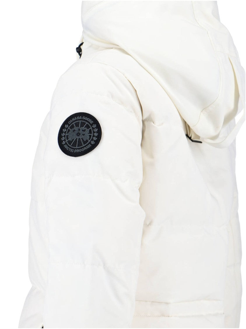 Canada Goose White Chelsea Quilted Hooded Parka