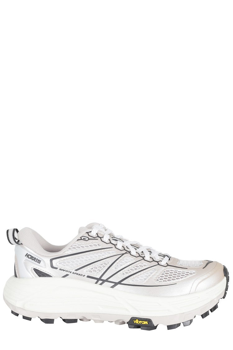Hoka Beige U Mafate Speed 2 Ts Polyester Rubber Sneakers