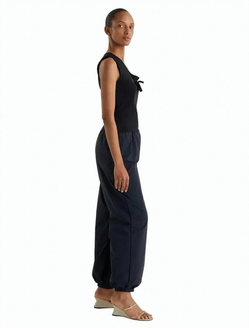 Paloma Wool Straight-Leg Silk Trousers With Gathered Cuffs