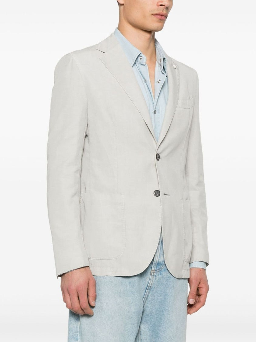 Luigi Bianchi Light Grey Cotton Jacket