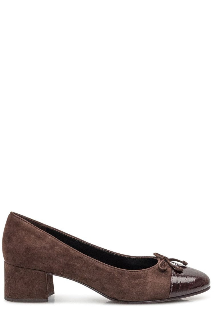 Tory Burch Brown Suede/Coconut 55Mm Heel Pumps