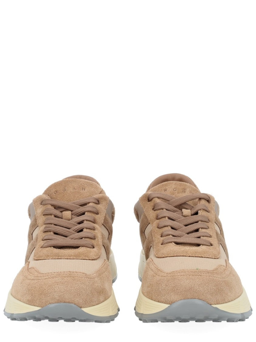 Hogan Hyperlight Tonal Suede Overlays Calfskin Sneakers