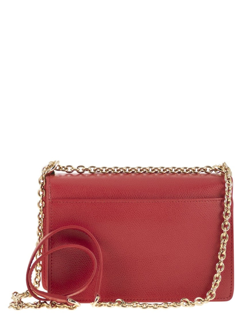 Furla Mini Crossbody In Printed Calfskin With Gold-Chain Detail
