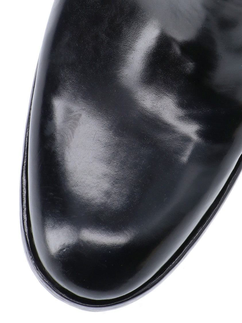 Premiata Black Leather Pointed Zip Ankle Boots