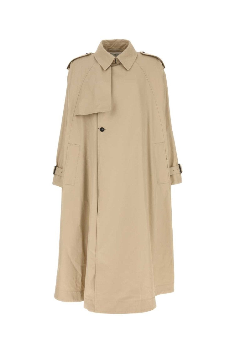 Saint Laurent Beige Gabardine Trench Coat
