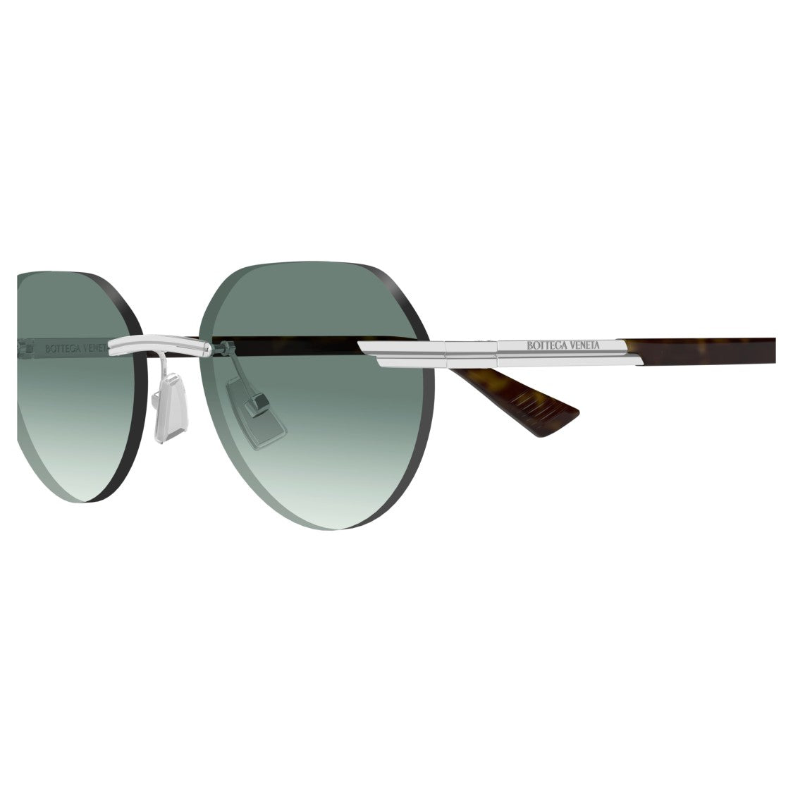 Bottega Veneta Bv1379s Gradient Green Lens Sunglasses