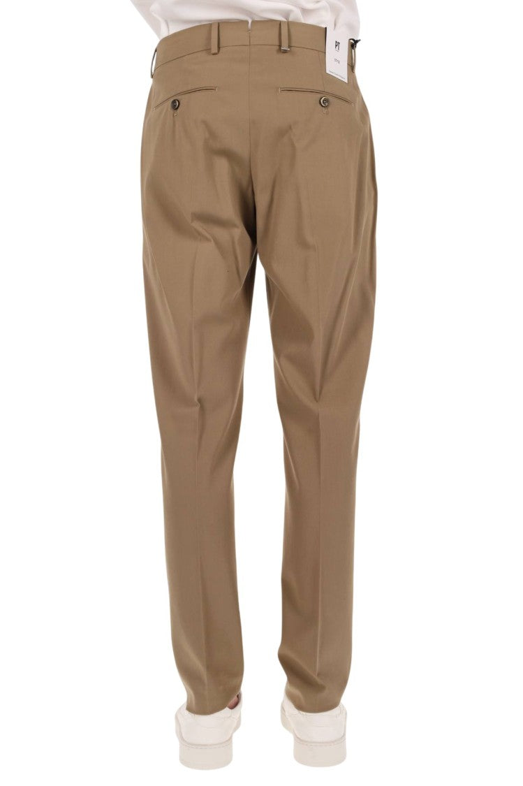 Pt Torino Relaxed Fit Trousers In Deluxe Cotton Blend