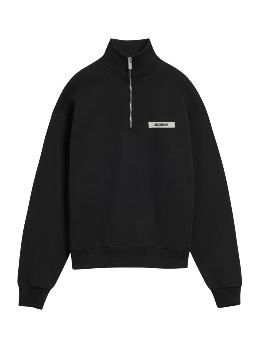 Jacquemus Black Cotton Le Camionneur Gros Grain Sweatshirt