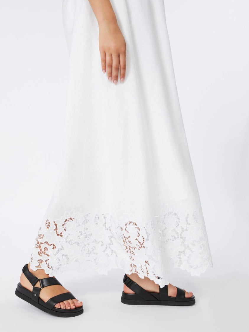 Max Mara Strapless Maxi Dress With Gathered Waist