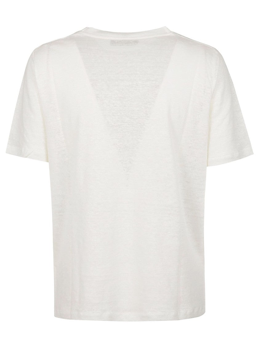 Aragona Round Neck Linen T-Shirt