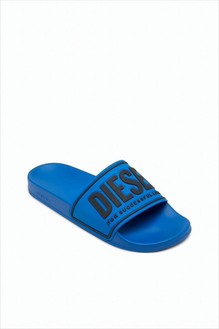 Diesel Rubber Slip-On Mules With Raised Logo