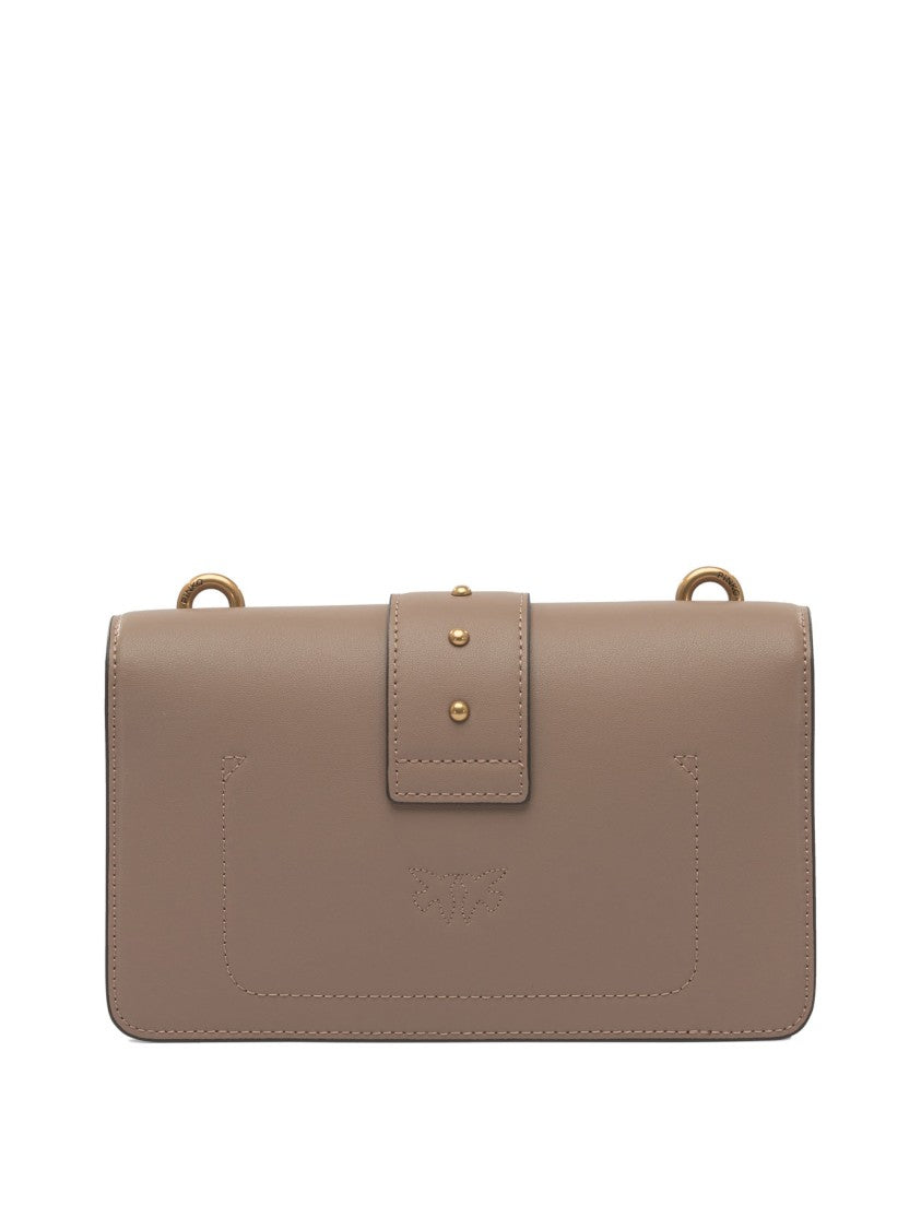 Pinko Brown Leather Crossbody Bag