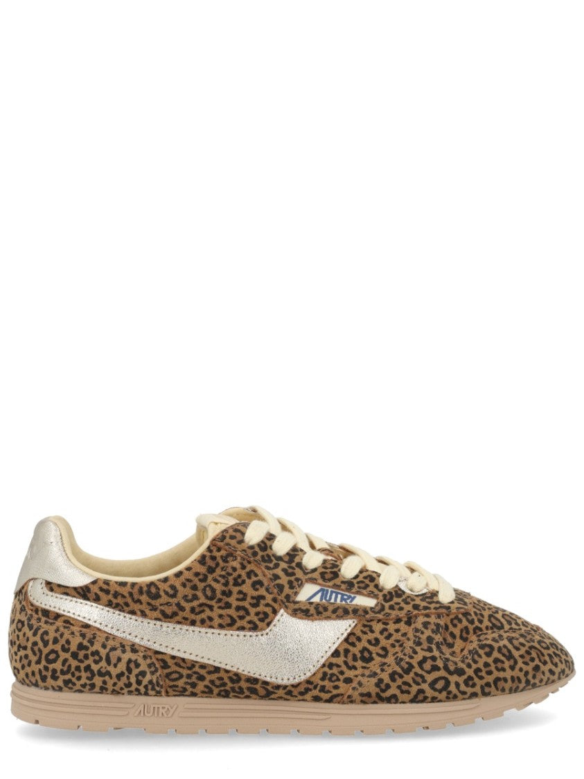 Autry Windspin Leopard Metallic Accents Sneakers