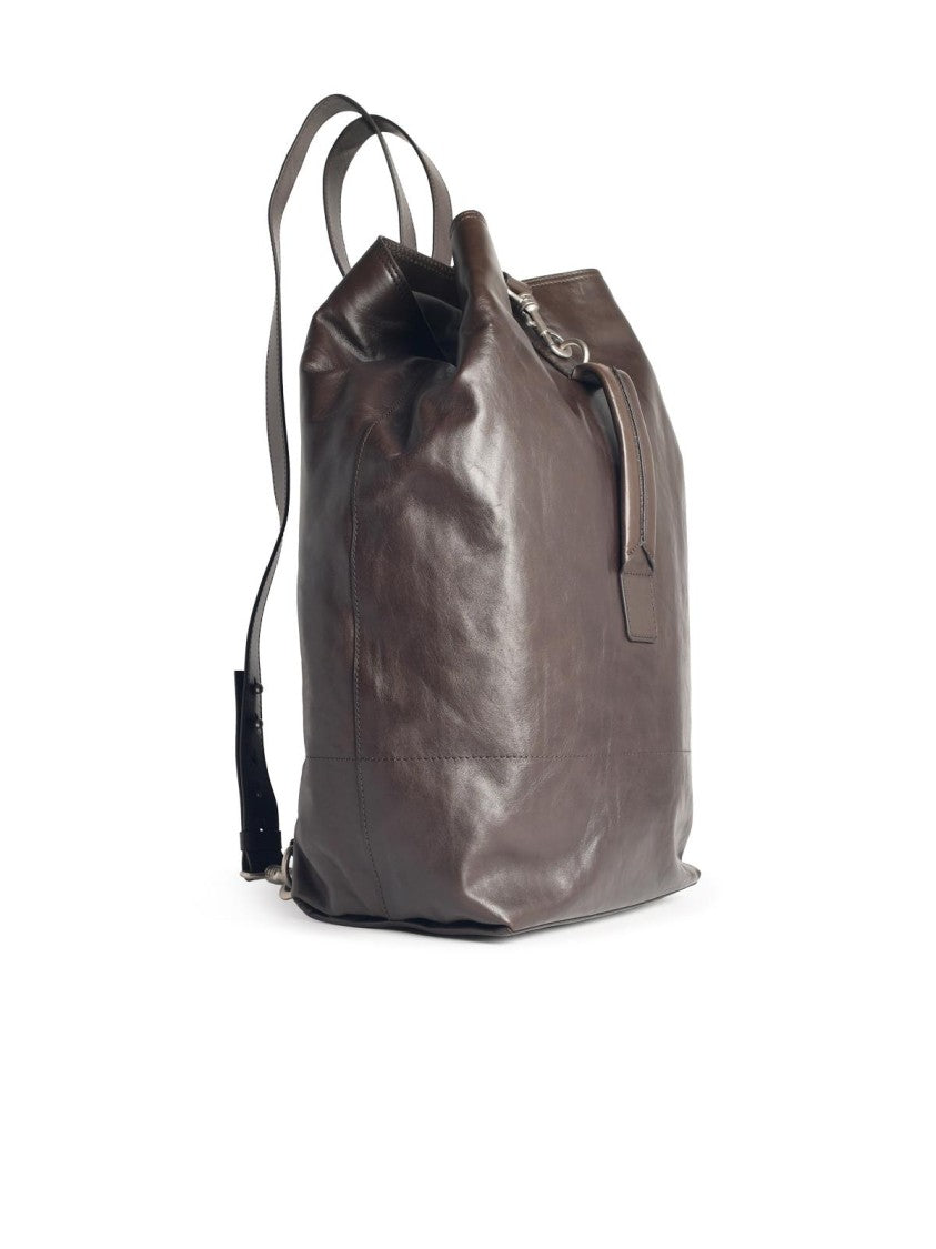 Dries Van Noten Brown Leather Backpack