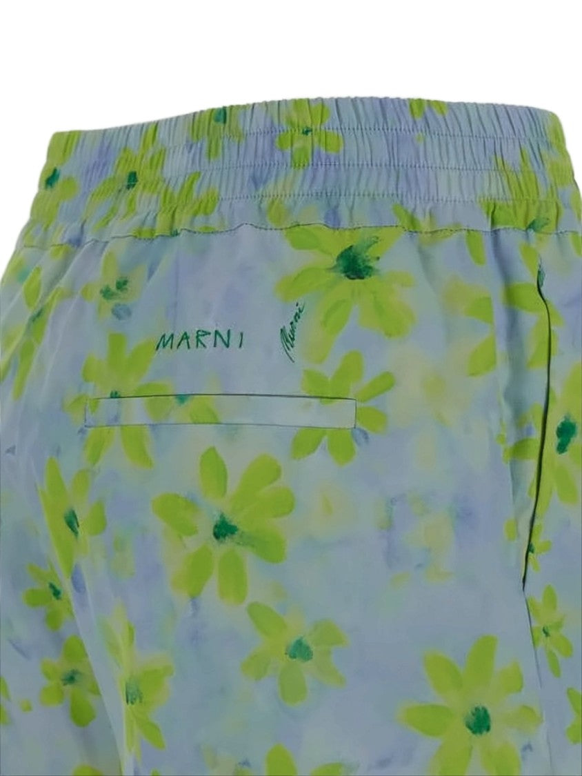 Marni Floral Pattern Relaxed Fit Shorts