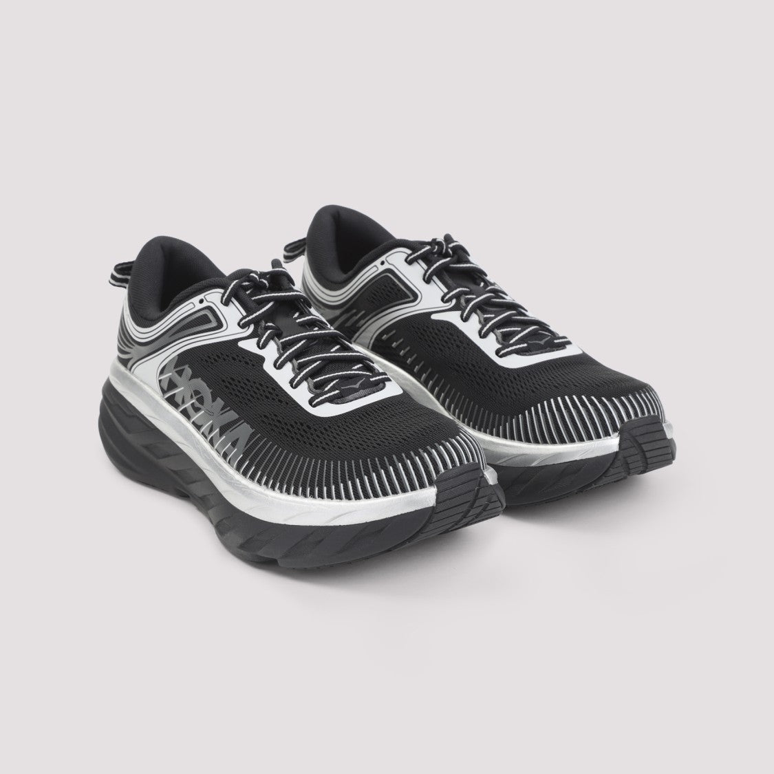 Hoka Sporty Sneakers With Textured Sole And Iconic Hoka Branding