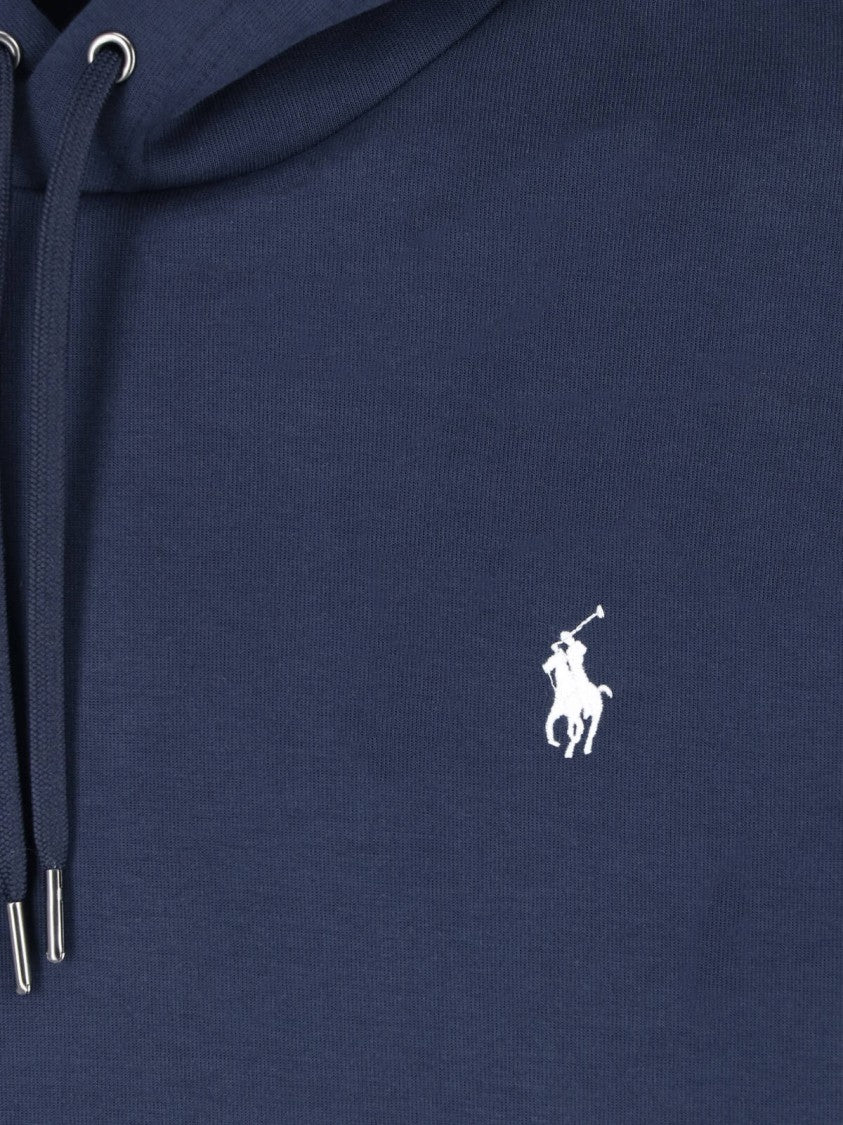 Polo Ralph Lauren Blue Recycled Cotton Blend Hooded Sweatshirt