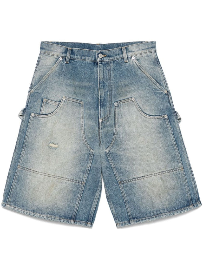 Moschino Faded Blue Denim Shorts
