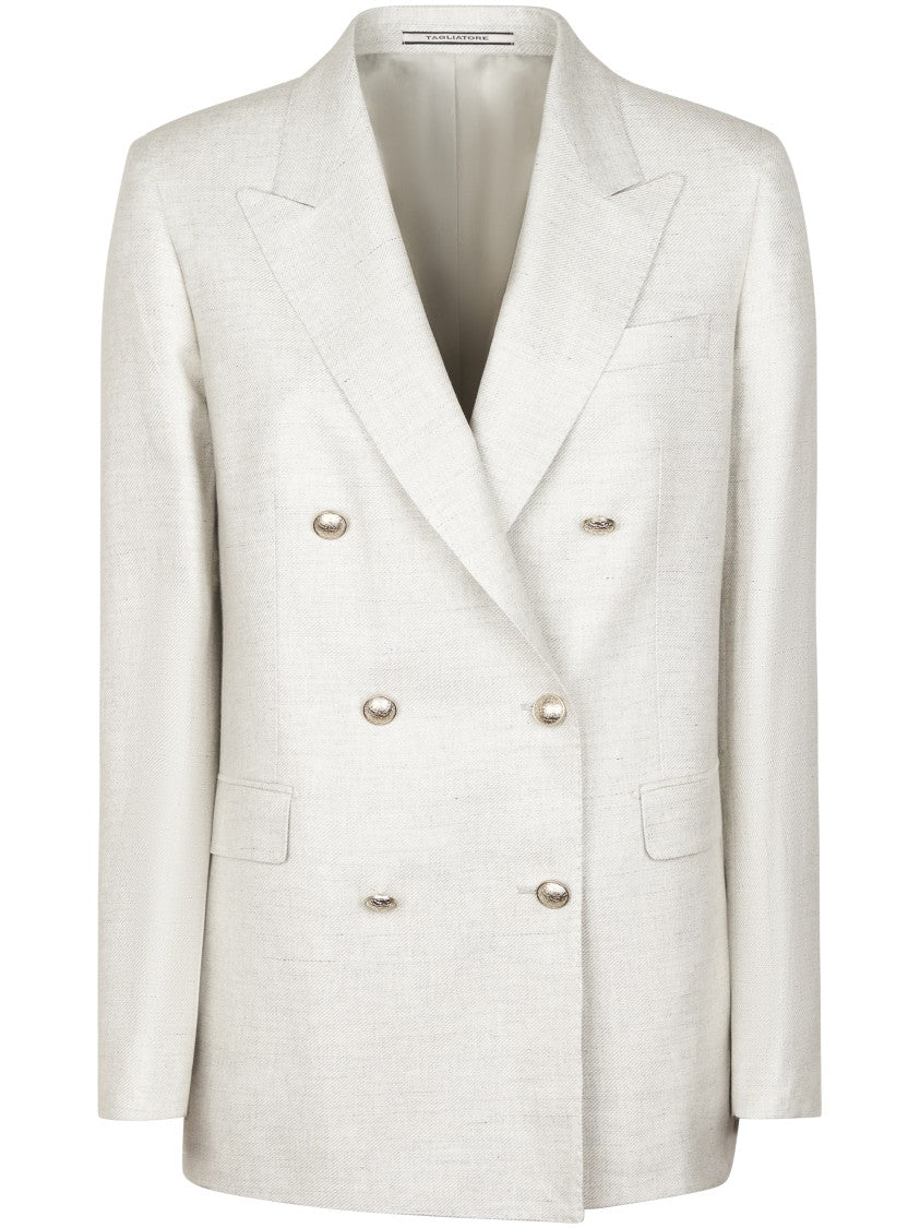 Tagliatore Double-Breasted Oversized Jacket With Structured Lapels