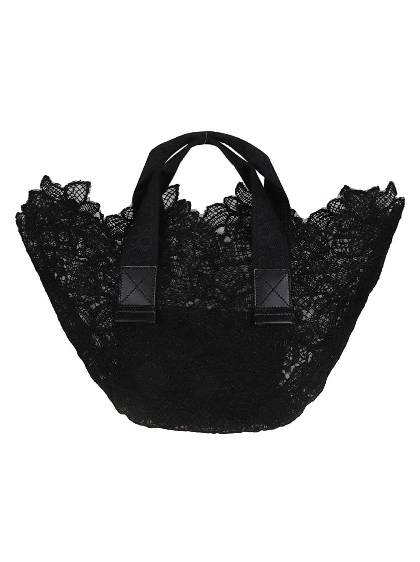 Ermanno Scervino Handbag With Black Lace Overlay