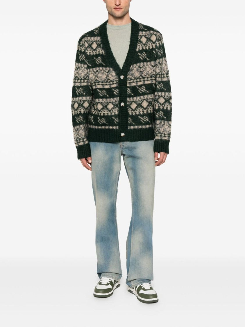 Off-White Relaxed-Fit Faded Denim Jeans With Frayed Stripe Detail