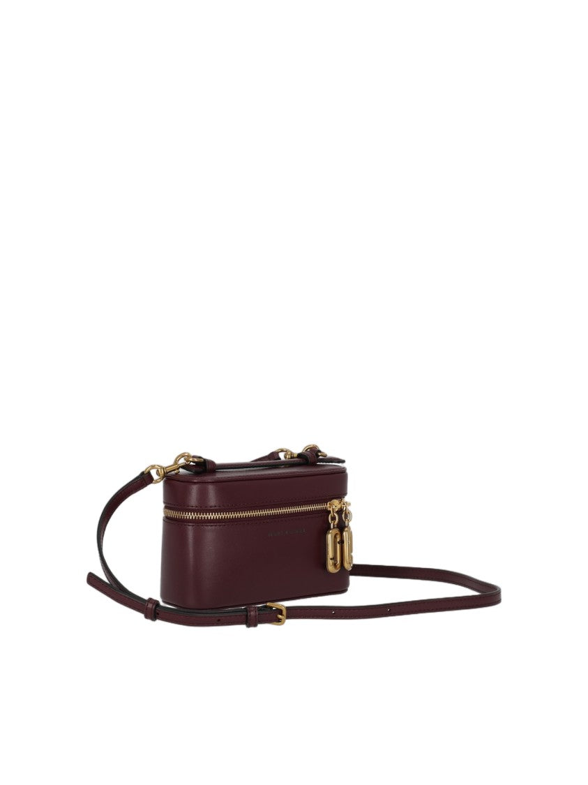 Marc Jacobs Burgundy Cow Leather East-West Vanity Bag