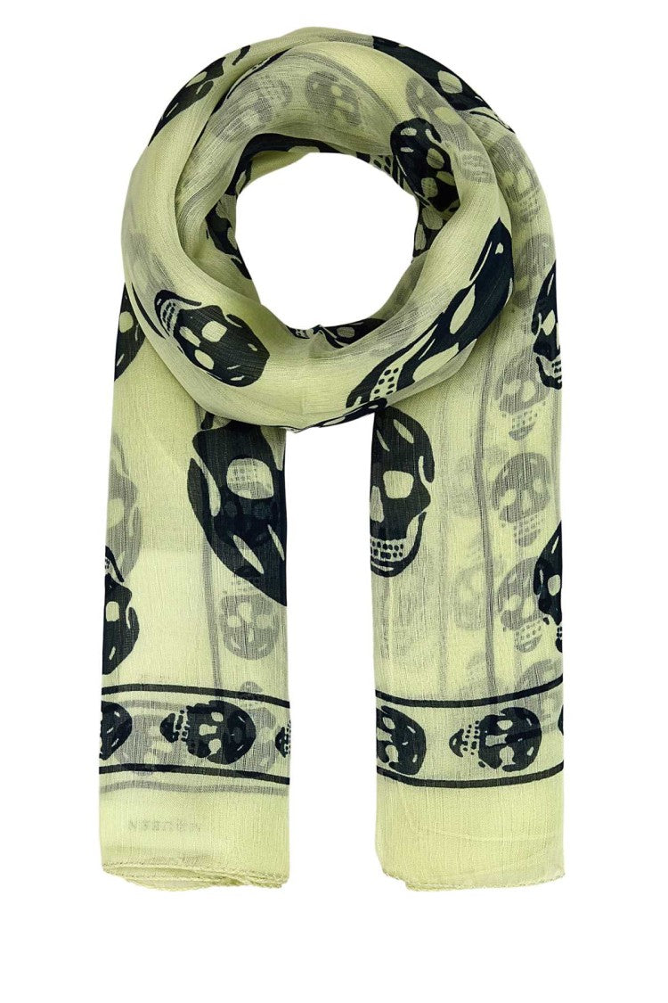 Alexander Mcqueen Printed Silk Foulard